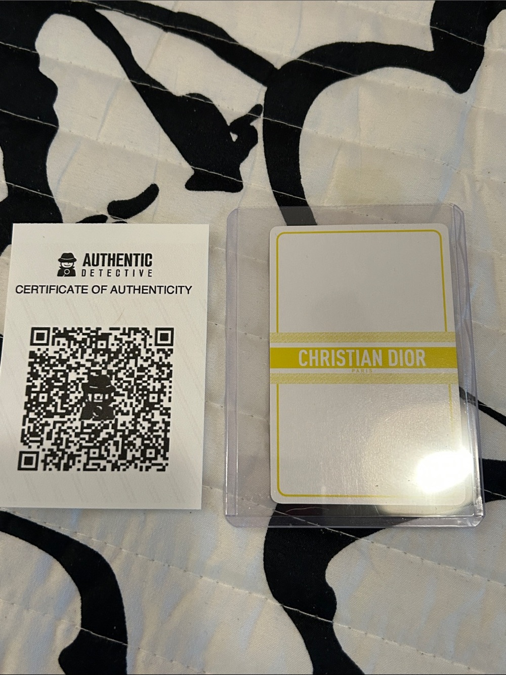 Dior Clear Card Sleeve with Yellow Christian Dior Band King of Hearts